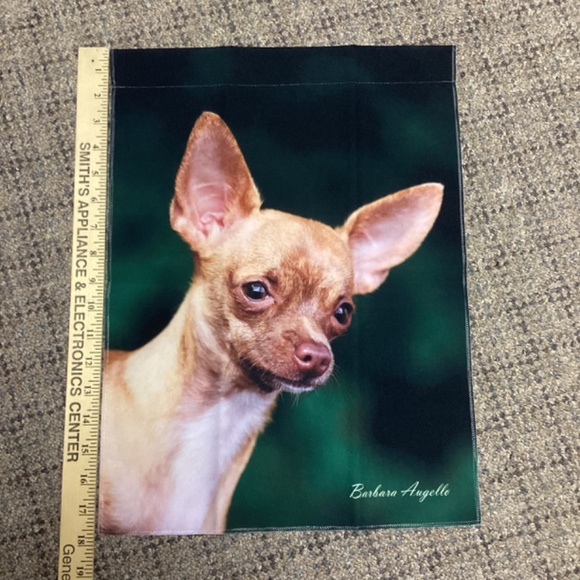 Garden Flag Best of Breed Chihuahua by Barbara Augello  Size 12” x 18” NEW - Picture 8 of 10